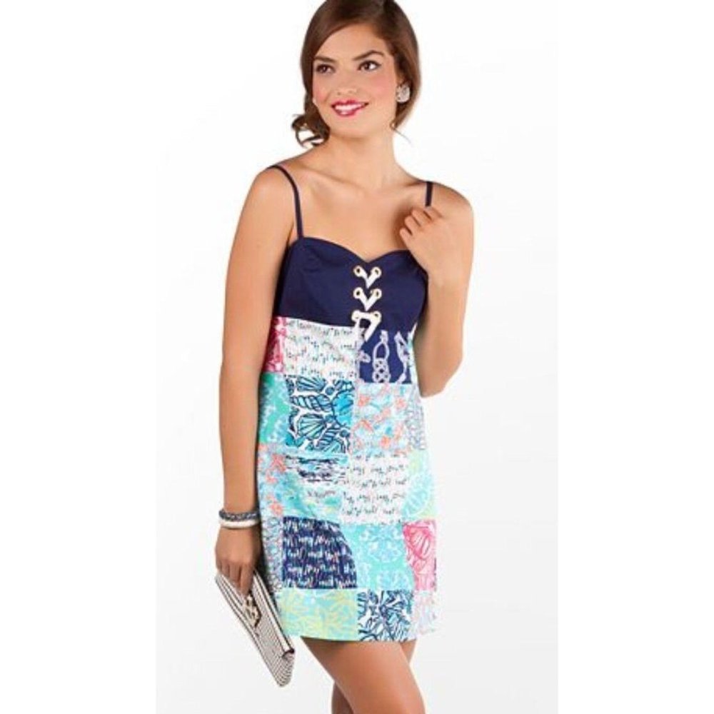 Lilly Pulitzer Rilee Navy Sailor Patch Shift Dress - Picture 4 of 4